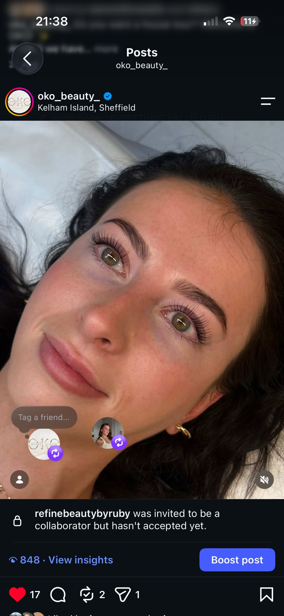 Brow shaping and definition at OKO